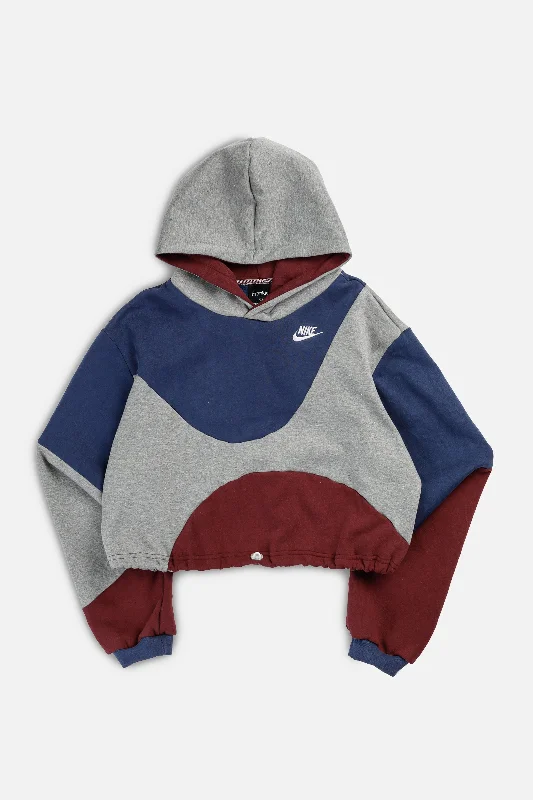 Modern Unisex Clothing For Any Occasion Rework Nike Wave Crop Sweatshirt - L