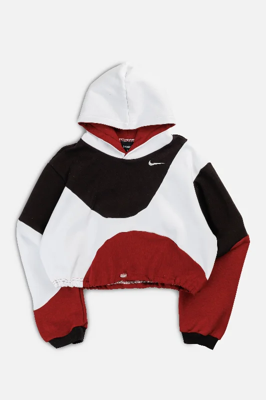 Fashion-Forward Unisex Apparel Rework Nike Wave Crop Sweatshirt - L