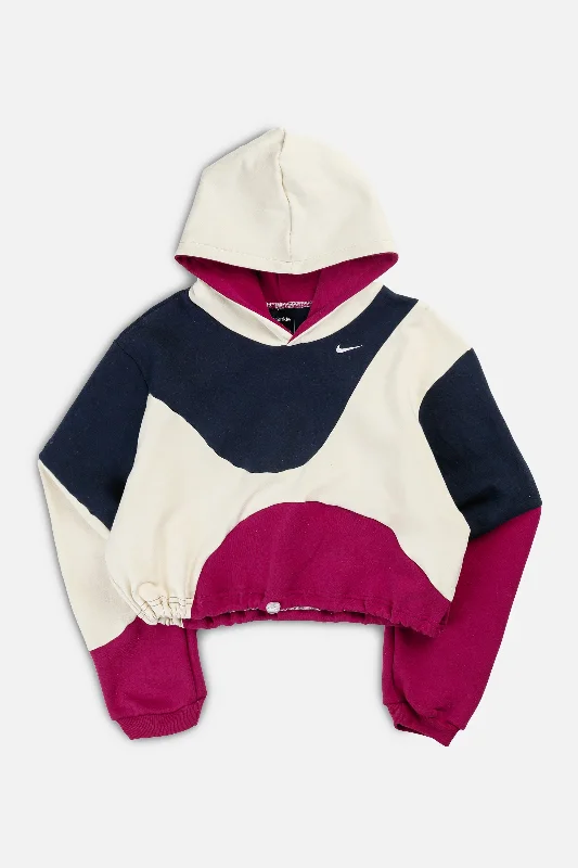 Gender-Neutral Fashion For Everyday Style Rework Nike Wave Crop Sweatshirt - M