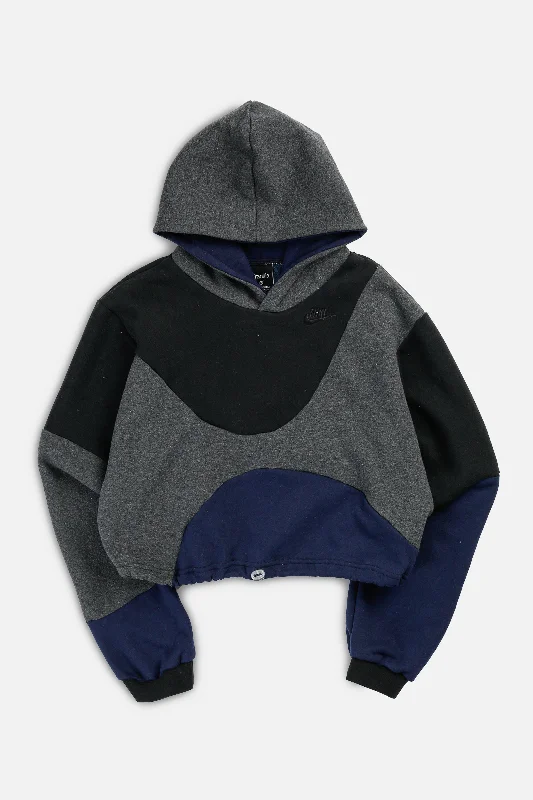 Sustainable And Ethical Unisex Clothing Rework Nike Wave Crop Sweatshirt - M