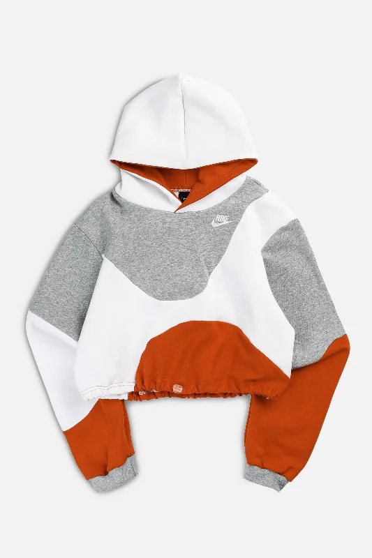 Unisex Casual Fashion Trends Rework Nike Wave Crop Sweatshirt - S