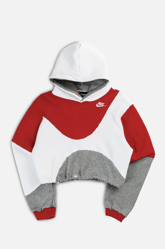 Modern Unisex Wardrobe Staples Rework Nike Wave Crop Sweatshirt - S