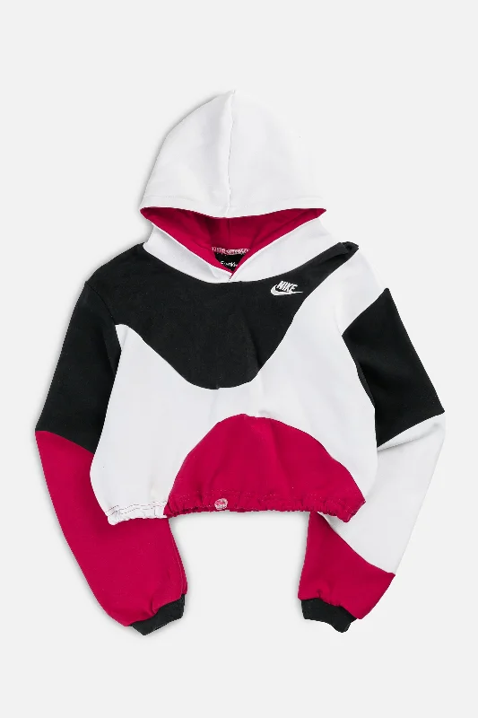Comfortable Unisex Streetwear Rework Nike Wave Crop Sweatshirt - XS