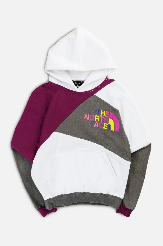 Unisex Everyday Fashion Essentials Rework North Face Patchwork Sweatshirt - S