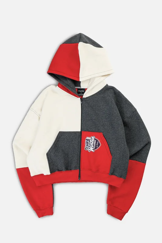 Functional And Stylish Unisex Wear Rework Winter Classic NHL Crop Zip Hoodie - S