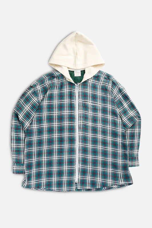 Versatile And Stylish Unisex Apparel Unisex Rework Hooded Flannel - XL