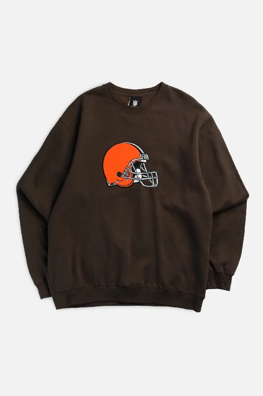 Minimalist Unisex Wardrobe Must-Haves Vintage Cleveland Browns NFL Sweatshirt - M