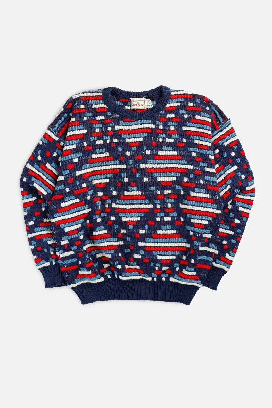 Soft And Breathable Unisex Loungewear Vintage Coogi Style Knit Sweater - L