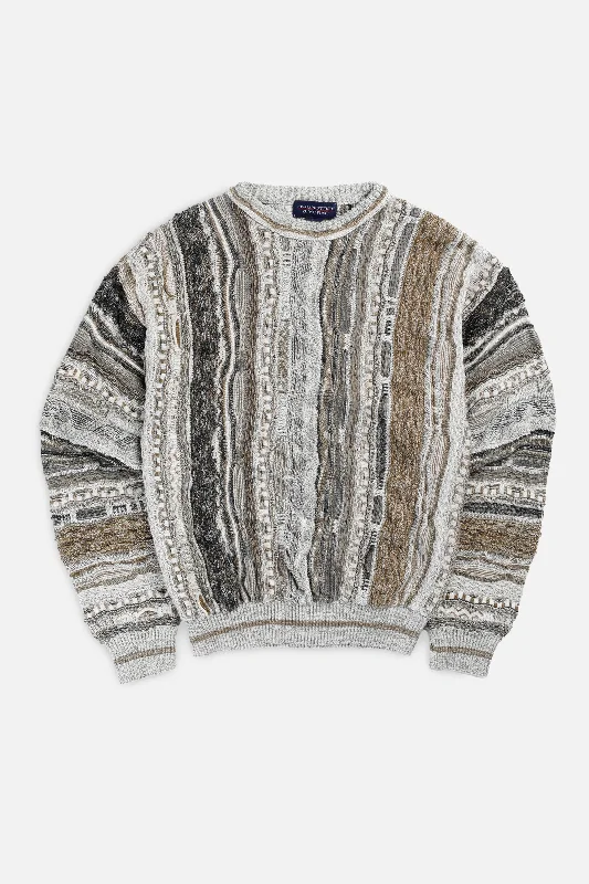 Relaxed-Fit Unisex Fashion For All-Day Comfort Vintage Coogi Style Knit Sweater - M Relaxed-Fit Unisex Fashion For All-Day Comfort Vintage Coogi Style Knit Sweater - M