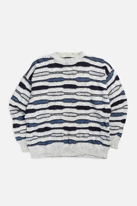 Comfortable Unisex Streetwear Vintage Coogi Style Knit Sweater - XL