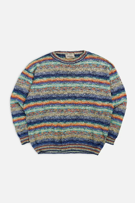 Urban Unisex Fashion Outfits Vintage Coogi Style Knit Sweater - XL
