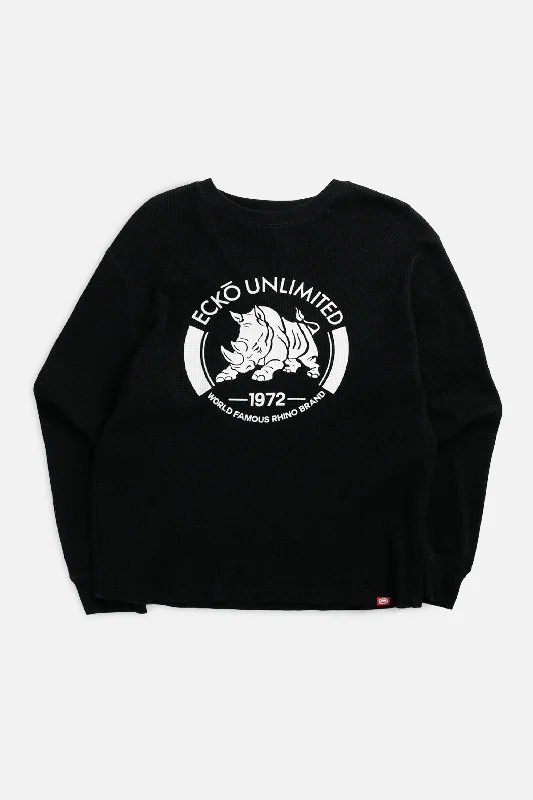 High-Quality Unisex Basics For All Occasions Vintage ECKO Waffle Knit Sweater - L