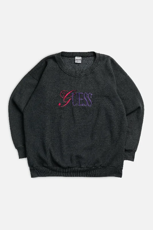 Fashion-Forward Gender-Neutral Outfit Ideas Vintage Guess Sweatshirt - L