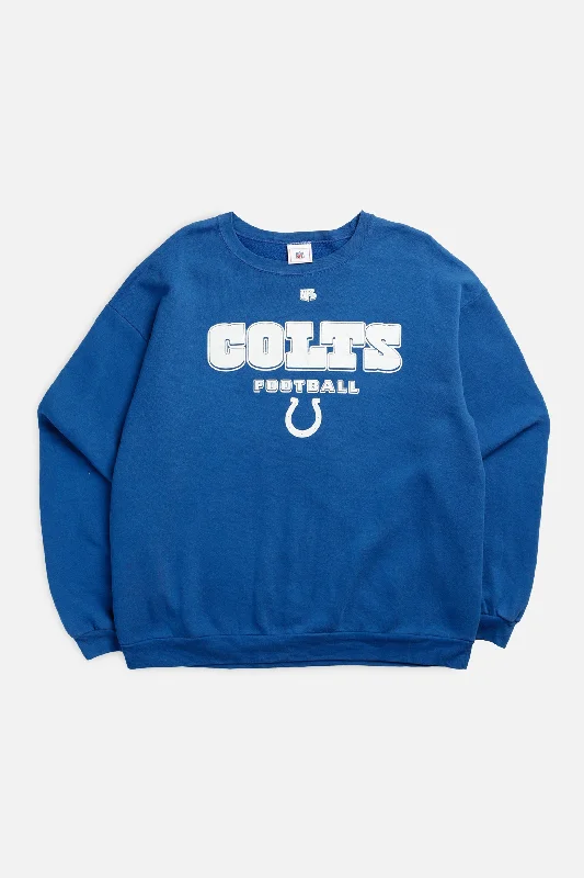 Fashion-Forward Gender-Neutral Outerwear Vintage Indianapolis Colts NFL Sweatshirt - XL Fashion-Forward Gender-Neutral Outerwear Vintage Indianapolis Colts NFL Sweatshirt - XL