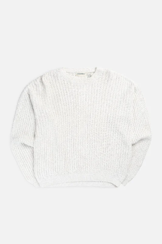 Fashion-Forward Gender-Neutral Outfit Ideas Vintage Knit Sweater - L