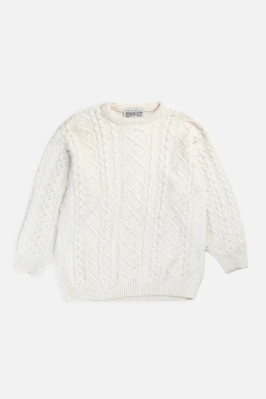 Sleek And Comfortable Unisex Wear Vintage Knit Sweater - M