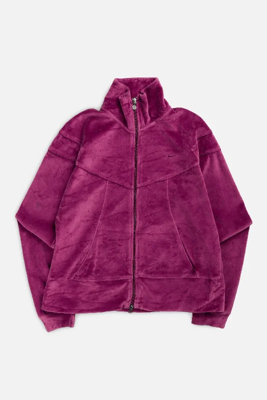 Classic And Timeless Gender-Neutral Fashion Vintage Nike Velour Sweatshirt - L