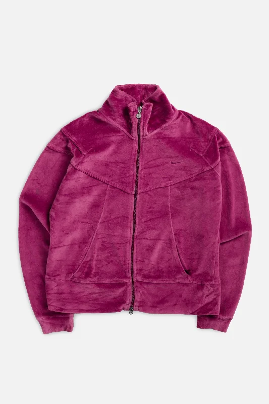 Lightweight And Breathable Unisex Wear Vintage Nike Velour Sweatshirt - Women's M
