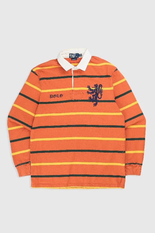 Fashion-Forward Gender-Neutral Outerwear Vintage Rugby Shirt - L