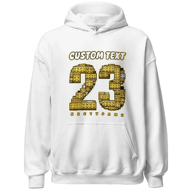 NastyJamz Yellow Ochre 6s Hoodie Match Number 23 Text