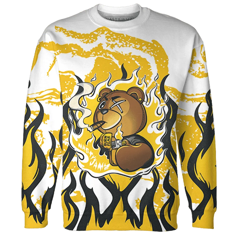 NastyJamz Yellow Ochre 6s Sweatshirt Match BER Burn Fear All-Over Print