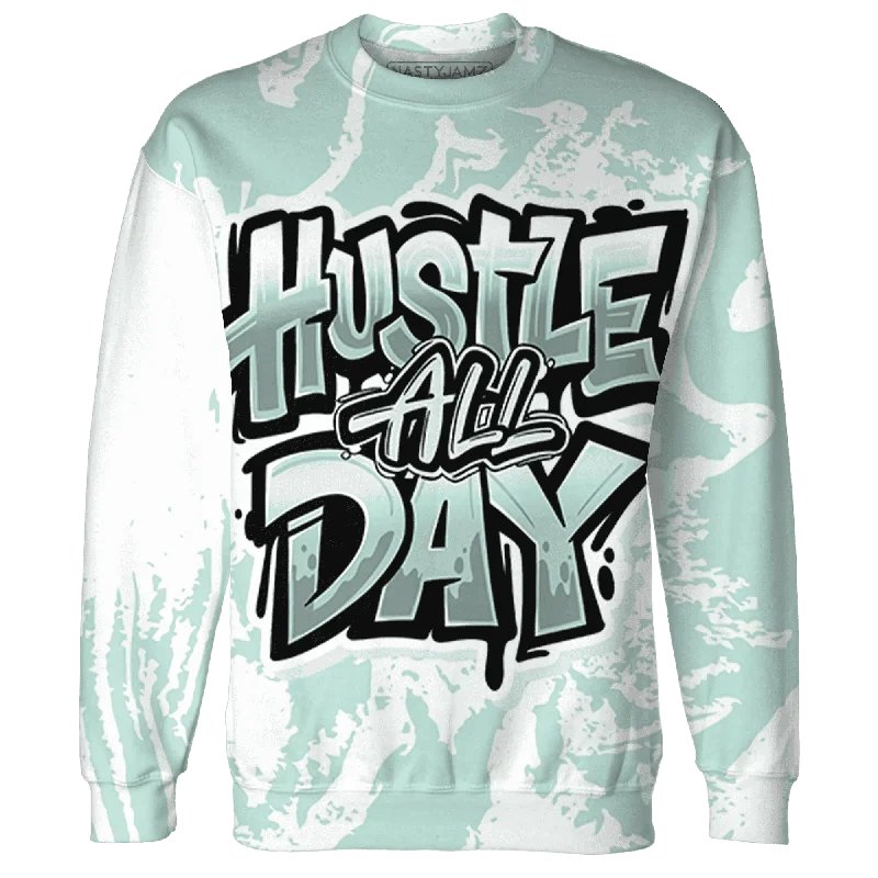 NastyJamz AF 1 Low Jade Ice White Sweatshirt Match Hustle All Day All-Over Print