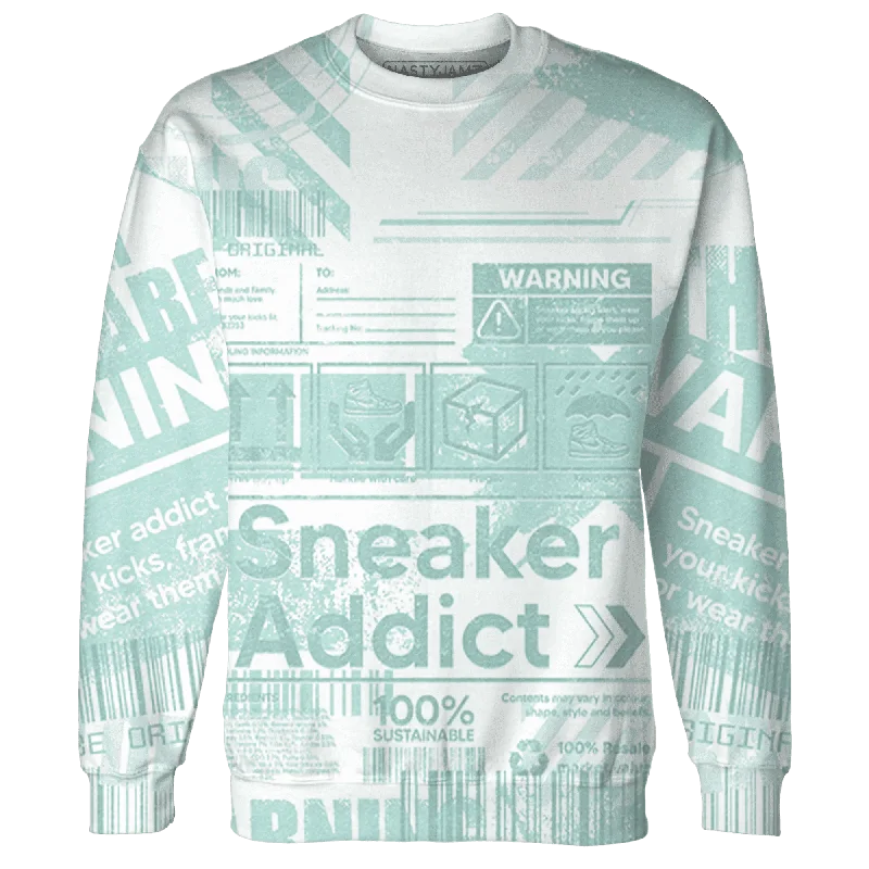 Effortless And Modern Unisex Dressing NastyJamz AF 1 Low Jade Ice White Sweatshirt Match Sneaker Addict Warning All-Over Print Effortless And Modern Unisex Dressing NastyJamz AF 1 Low Jade Ice White Sweatshirt Match Sneaker Addict Warning All-Over Print