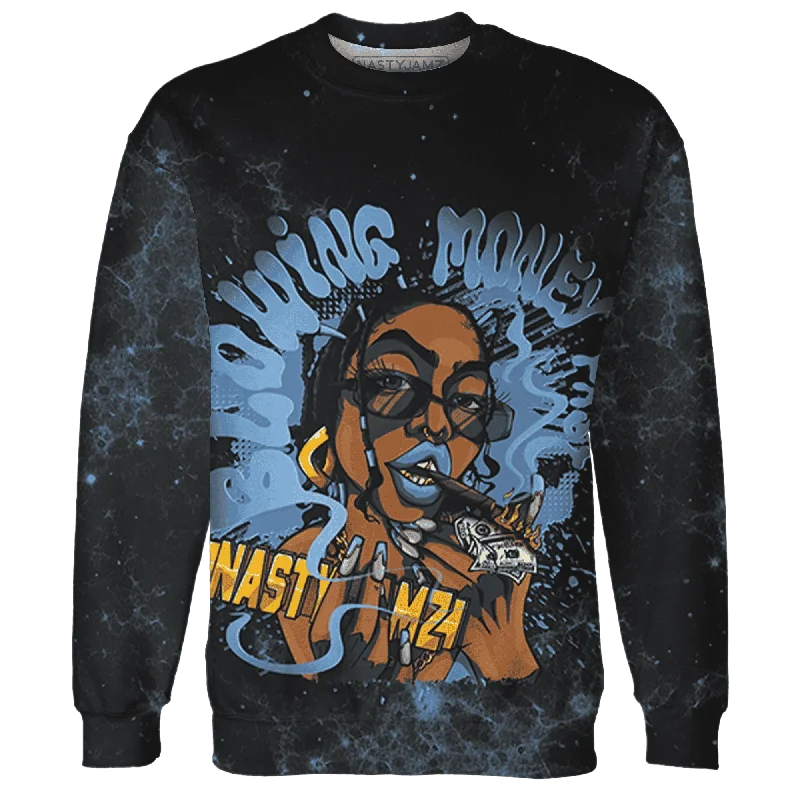 Modern Unisex Streetwear Outfits NastyJamz AM Plus Black Univercitii Blue Sweatshirt Match Blowing Money Fast Girl All-Over Print Modern Unisex Streetwear Outfits NastyJamz AM Plus Black Univercitii Blue Sweatshirt Match Blowing Money Fast Girl All-Over Print