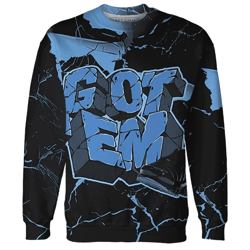 NastyJamz AM Plus Black Univercitii Blue Sweatshirt Match Got Em All-Over Print