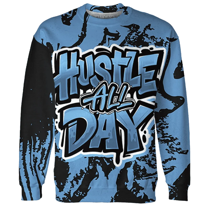 NastyJamz AM Plus Black Univercitii Blue Sweatshirt Match Hustle All Day All-Over Print