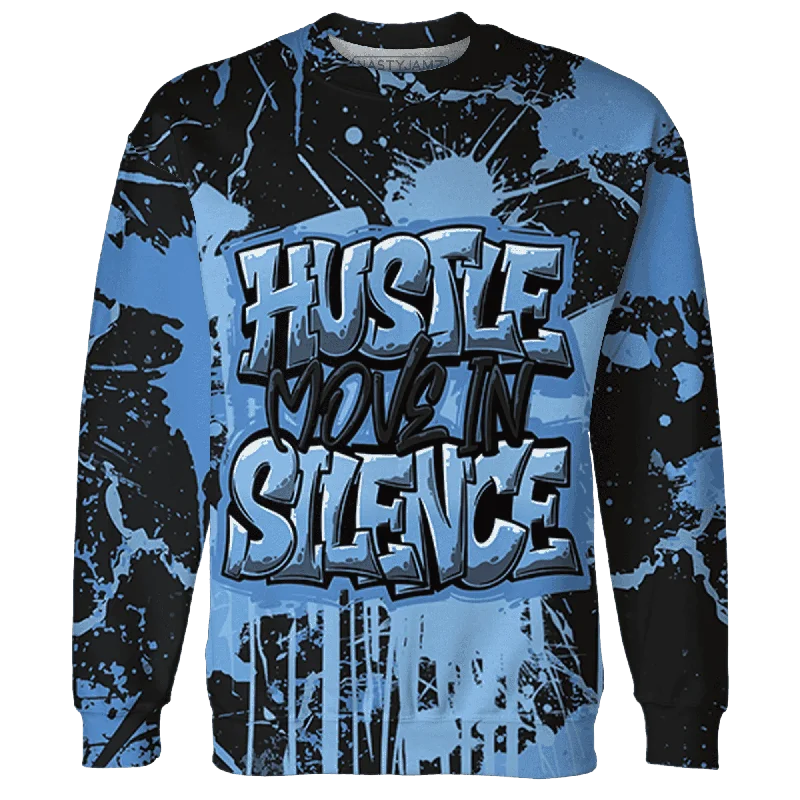 NastyJamz AM Plus Black Univercitii Blue Sweatshirt Match Hustle Move In Silence All-Over Print