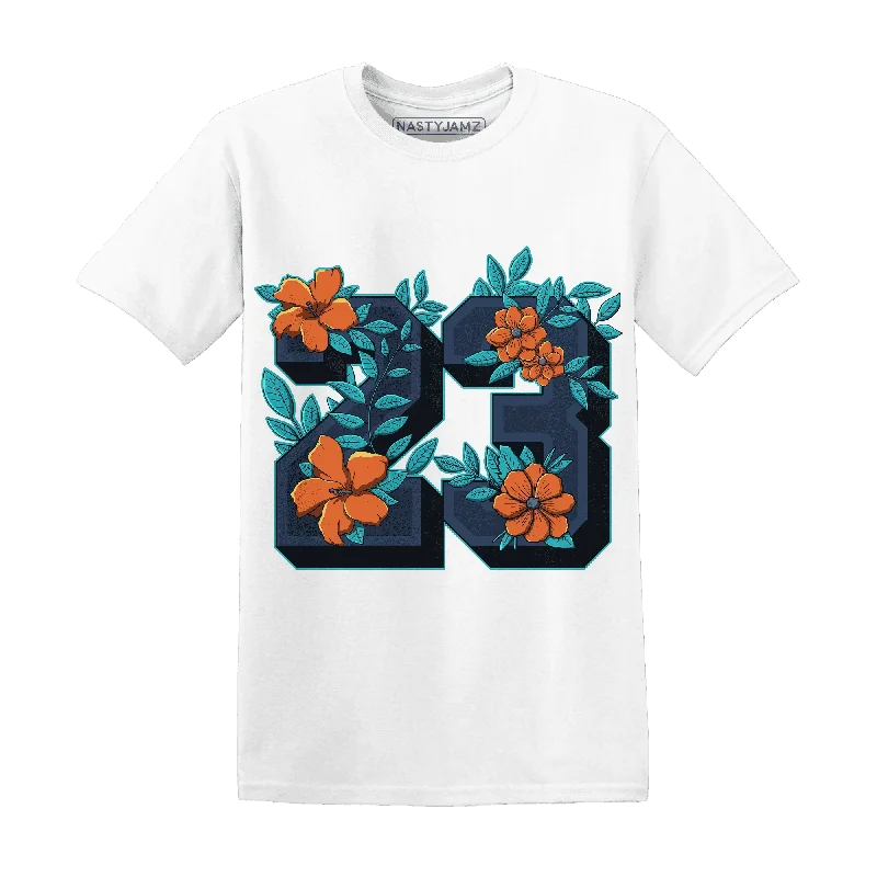 AM Plus Drift Midnight Navy Total Orange Dusty Cactus NastyJamz T-Shirt Match 23 Floral