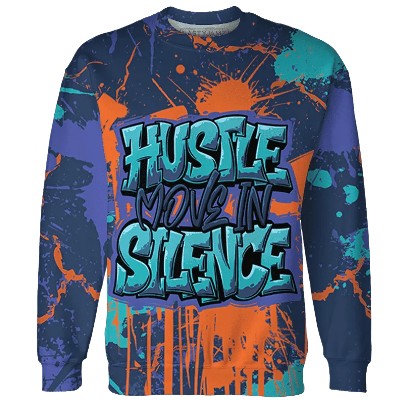 NastyJamz AM Plus Drift Midnight Navy Total Orange Dusty Cactus Sweatshirt Match Hustle Move In Silence All-Over Print