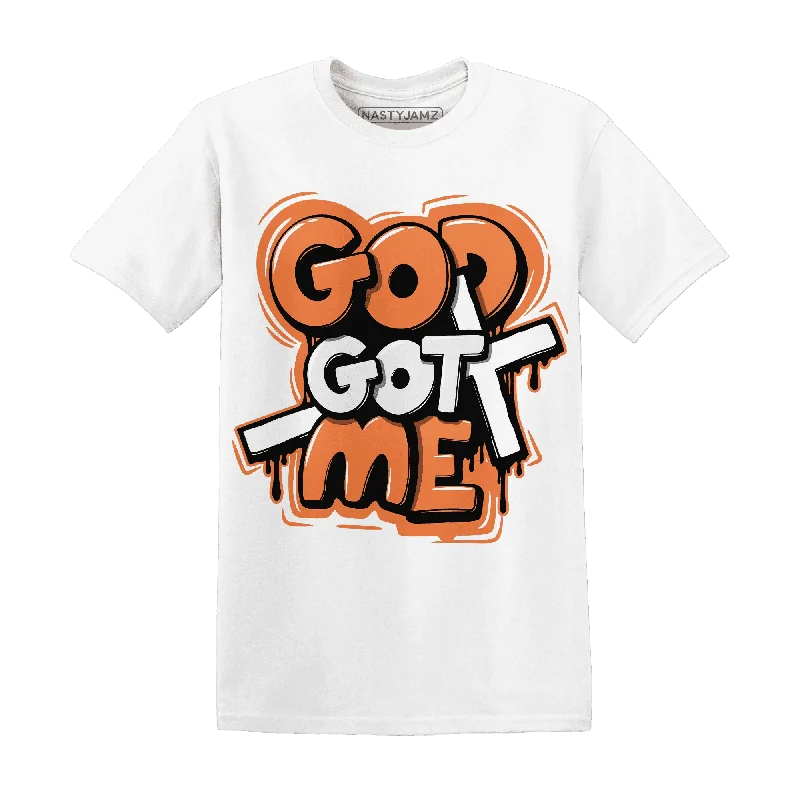 AM TW White Orange NastyJamz T-Shirt Match God Got Me