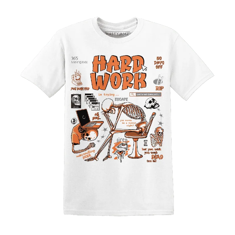 AM TW White Orange NastyJamz T-Shirt Match Hard Work