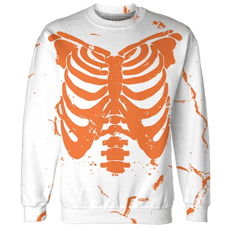 Comfortable Unisex Streetwear NastyJamz AM TW White Orange Sweatshirt Match Skeleton Y2k All-Over Print Comfortable Unisex Streetwear NastyJamz AM TW White Orange Sweatshirt Match Skeleton Y2k All-Over Print