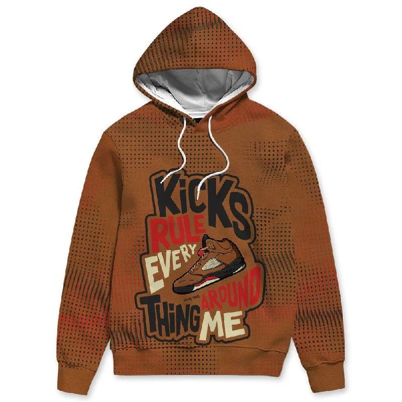 Archaeo Brown 5s NastyJamz Hoodie Match Kicks Rule All-Over Print