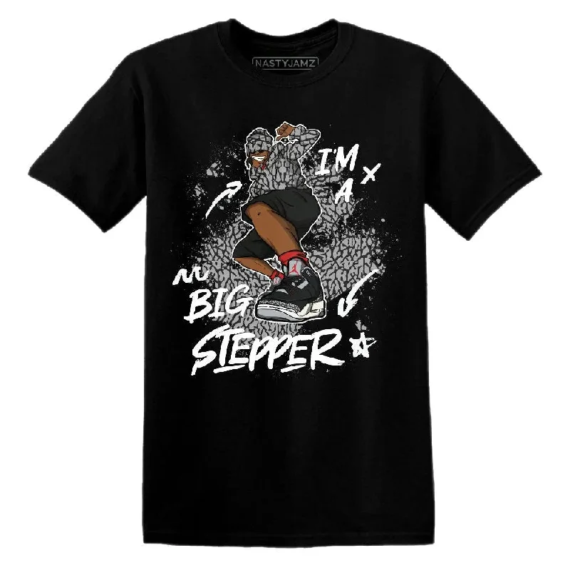 Black Cement 3s NastyJamz T-Shirt Match Big Stepper