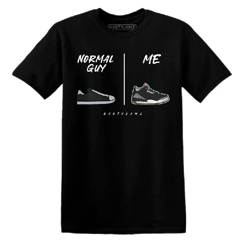 Effortless And Modern Unisex Dressing Black Cement 3s NastyJamz T-Shirt Match Normal Guy Shoe