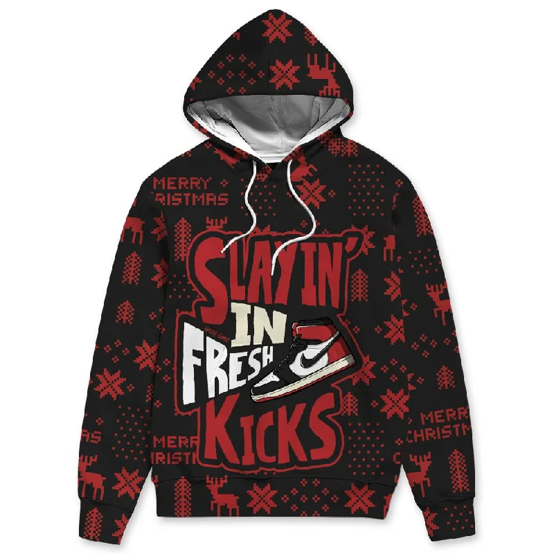 Black Toe Reimagined 1s NastyJamz Hoodie Match Slayin Kicks All-Over Print