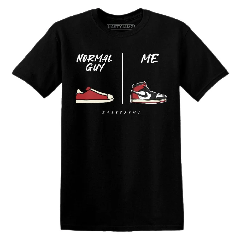 Black Toe Reimagined 1s NastyJamz T Shirt Match Normal Guy Shoe