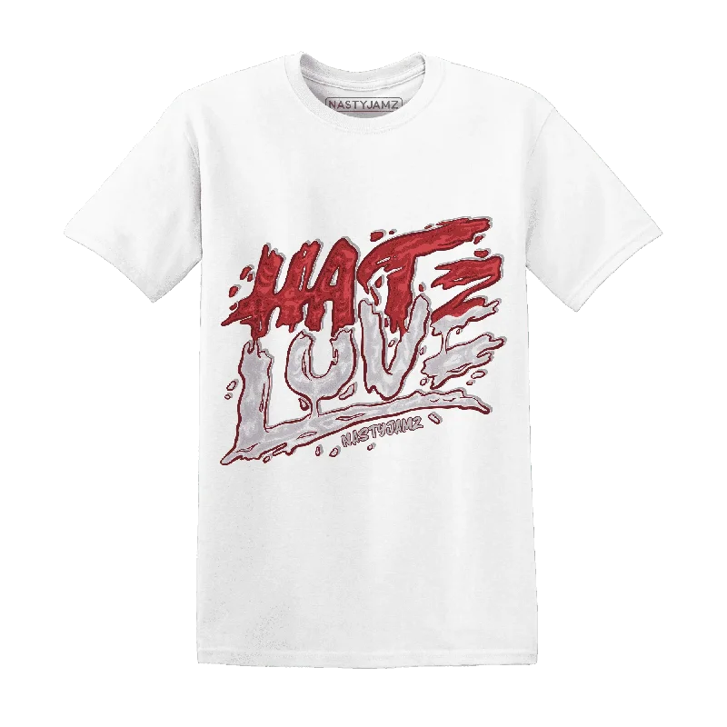 Black Toe Reimagined Red White 1s T-Shirt Match Love Hate