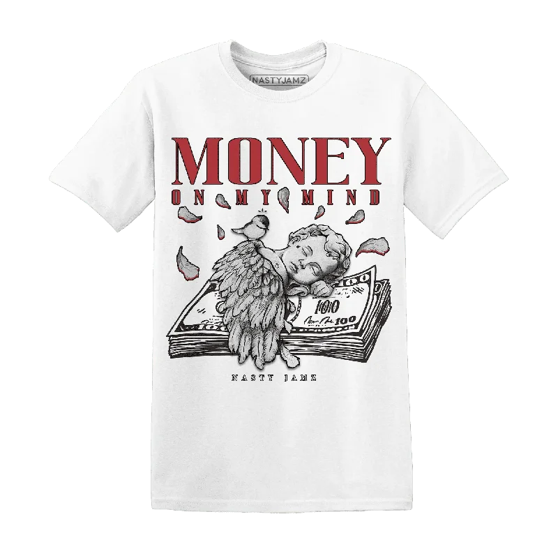 Black Toe Reimagined Red White 1s T-Shirt Match Money On My Mind Angel