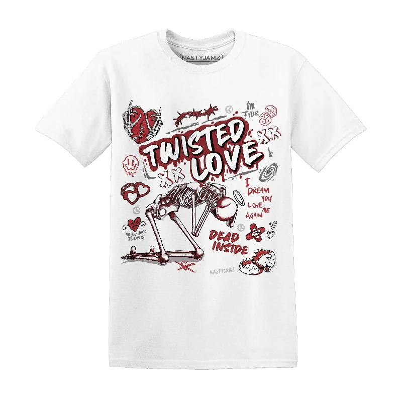 Black Toe Reimagined Red White 1s T-Shirt Match Twisted Love