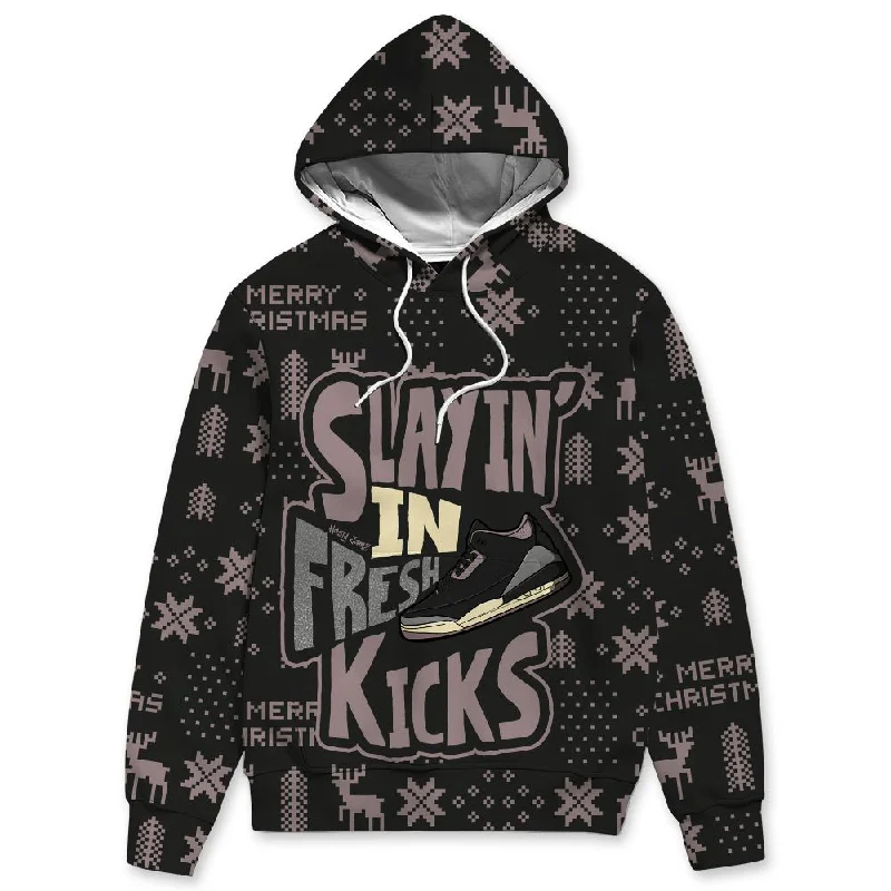 Black Violet Ore 3s NastyJamz Hoodie Match Slayin Kicks All-Over Print