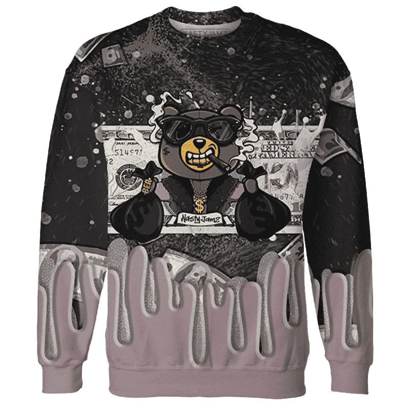 Bold And Trendy Gender-Neutral Outfits NastyJamz Black Violet Ore 3s Sweatshirt Match BER Dollar All-Over Print Bold And Trendy Gender-Neutral Outfits NastyJamz Black Violet Ore 3s Sweatshirt Match BER Dollar All-Over Print