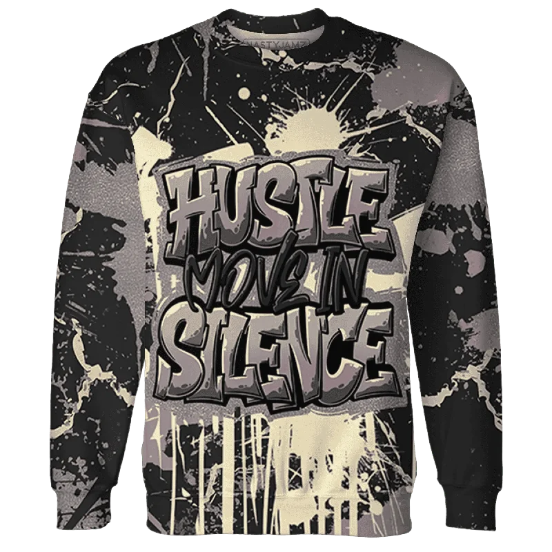 NastyJamz Black Violet Ore 3s Sweatshirt Match Hustle Move In Silence All-Over Print