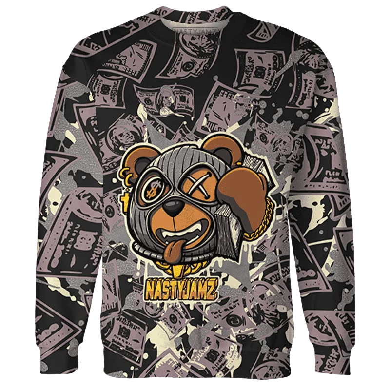 Minimalist Unisex Wardrobe Must-Haves NastyJamz Black Violet Ore 3s Sweatshirt Match Money Motive BER All-Over Print Minimalist Unisex Wardrobe Must-Haves NastyJamz Black Violet Ore 3s Sweatshirt Match Money Motive BER All-Over Print