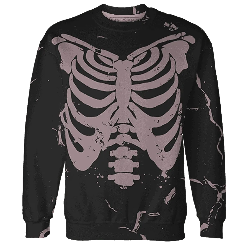 Modern Unisex Wardrobe Staples NastyJamz Black Violet Ore 3s Sweatshirt Match Skeleton Y2k All-Over Print