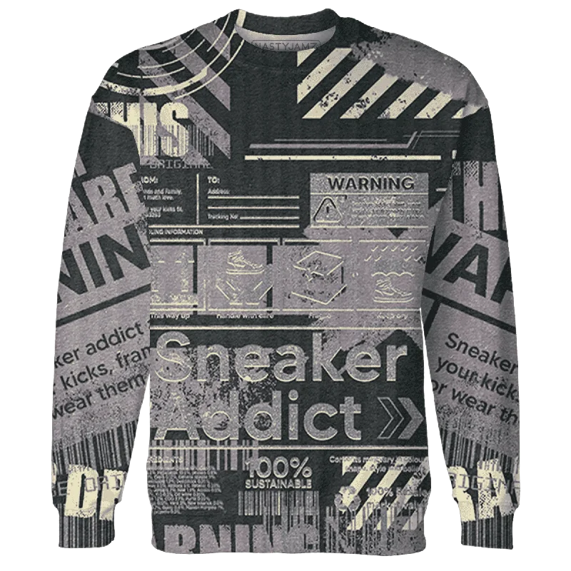 Urban-Inspired Unisex Fashion Pieces NastyJamz Black Violet Ore 3s Sweatshirt Match Sneaker Addict Warning All-Over Print Urban-Inspired Unisex Fashion Pieces NastyJamz Black Violet Ore 3s Sweatshirt Match Sneaker Addict Warning All-Over Print